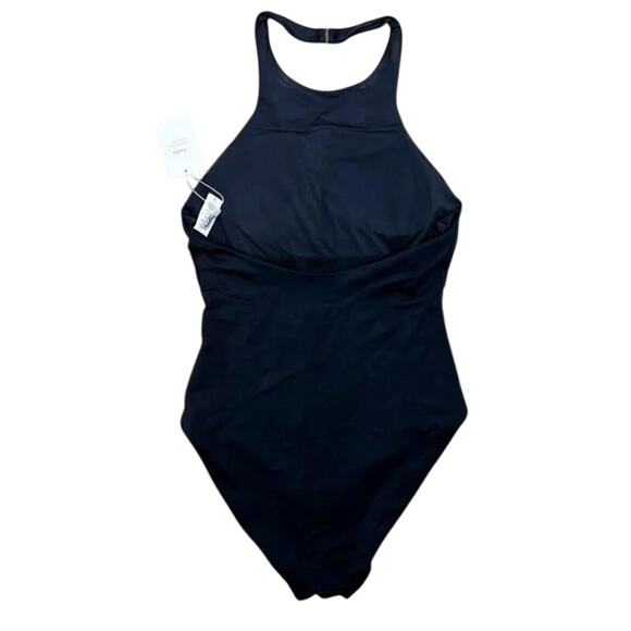 NWT Andie Swim The Luzon Eco One Piece Open Back Swimsuit Removable Cups S Black - Picture 5 of 15